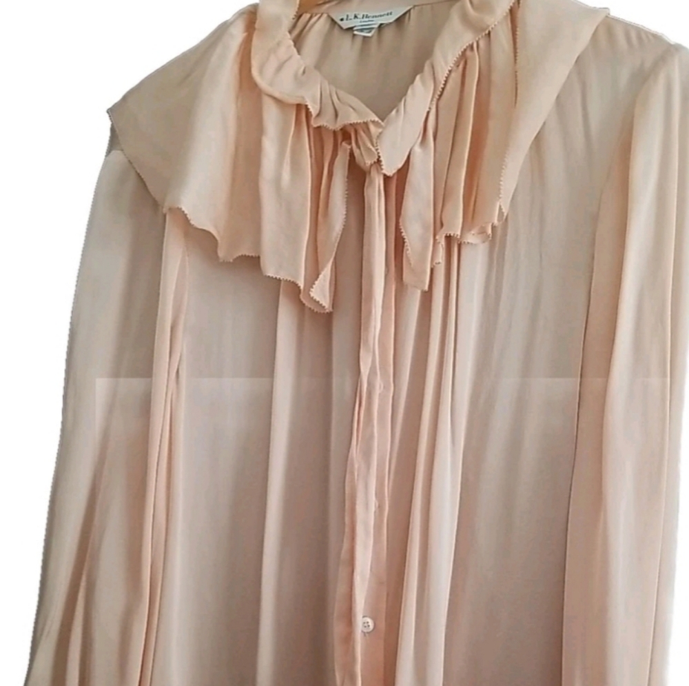 LK Benett Silk Blouse Sz 14 Peach Color